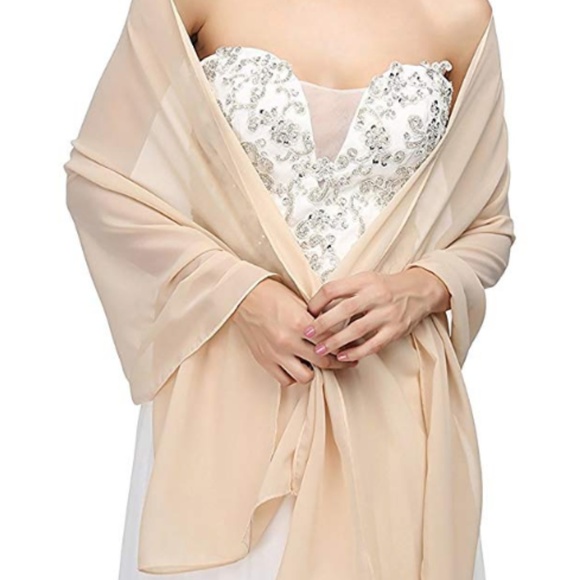 champagne chiffon shawl